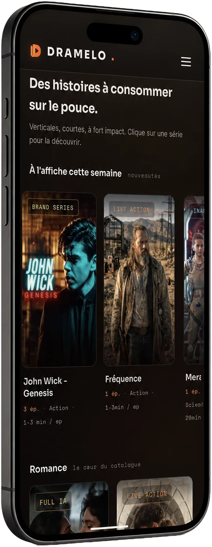 L'application Dramelo sur smartphone